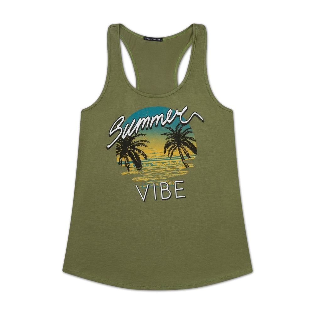 Brand New Racer Back Summer Vibe Tank Top
